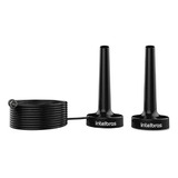 Kit Com 2 Antena Interna De Tv Digital Intelbras 4k Uhf Hdtv