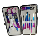 Set De 11 Piezas Corta Uña Manicure Pedicure Unisex Estuche