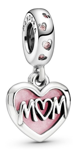 Dije Charm Pandora Corazón Mamá Mom Madre Plata Original