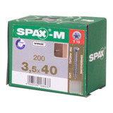 5 Cajas Tornillos Spax-m 3.5 X 40 Para Mdf (200 Pz Por Caja)