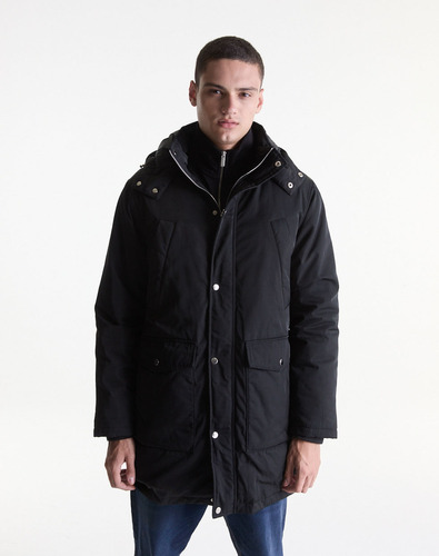 Campera De Hombre Parka Negra Equus Brunn