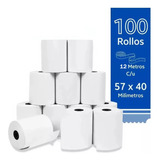 Rollos Papel Térmico 57x40 Impresora Térmica 58mm Negro 100