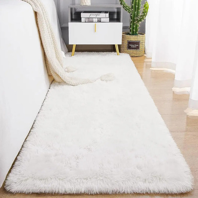 Passadeira Corredor 2,00x0,60 Tapete Super Peludo Beira De Cama Sala Quarto Branco | MercadoLivre