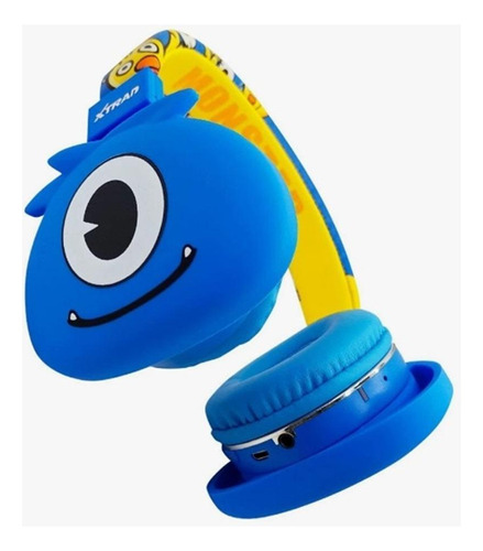 Fone De Ouvido Infantil Monstrinho Over-ear Bluetooth Usb