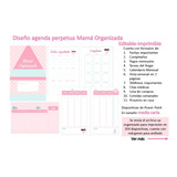 Diseño Imprimible Agenda Mamá Organizada Editable
