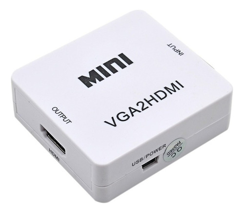 Adaptador Vga A Hdmi 1080p Convertidor De Audio Y Video