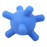 Brinquedo De Borracha Resistente Geométrico Azul Para Pet