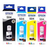 Tintas Epson T504 Origin L4150 L4160 L6161 L6171 Pack 4u Cuo