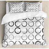 Fundas Para Edredones - Ambesonne Black And White Duvet Cove