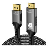 Cabo Displayport Pra Hdmi 2.1 8k 60hz 4k 120hz Full Hd 165hz