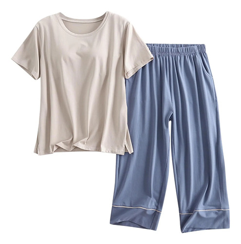 Conjunto De Shorts Y Camiseta Casual Para Mujer Con Pecho