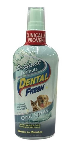 Kit Aseo Dental Fresh Spray Perros Y Gatos 4 Oz 118ml 
