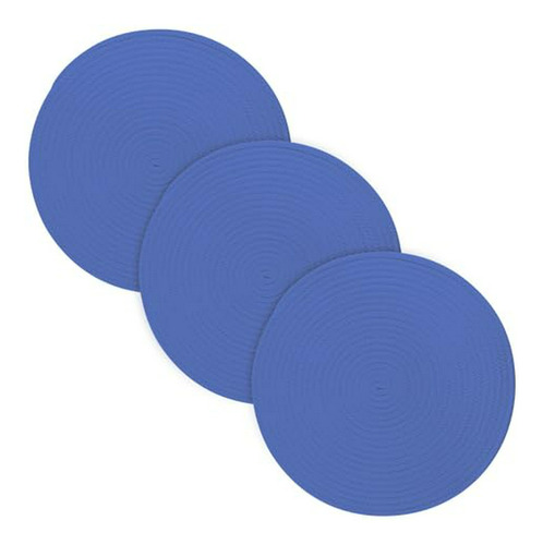 Set Trivets Algodón Azul Real Circular 15  Incursum Para Oll