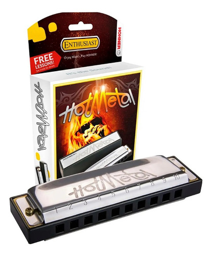 Hohner Hot Metal Armonica En La Con Estuche