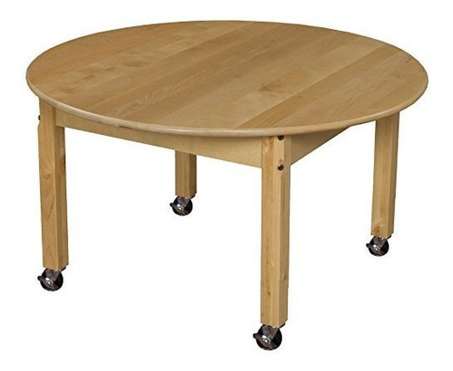 Wood Designs Wd83616c6 - Mobile 36  Round Hardwood Table Wit