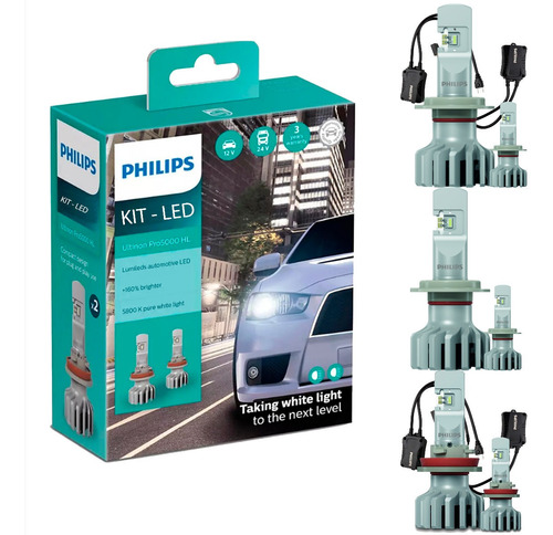 Kit Super Led Philips H7 + H7 + H11 