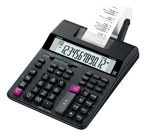 Calculadora Impresora Casio Hr-150rc Color Negro 12 Digitos