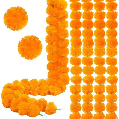 A 5 Tiras De Flores De Caléndula Artificiales, 1.4 M