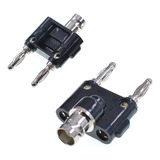 Oiyagai 2 Unids Bnc Hembra A Doble Pltano Macho Conector Con