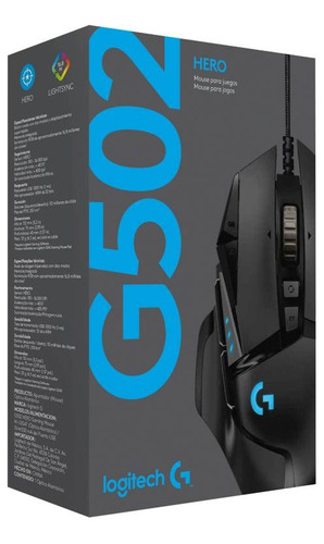  Mouse Gamer Alam Logitech G502 Hero Negro 