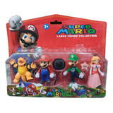 Mario Bros Muñecos Articulados Mario Luigi Bowser Peach X4