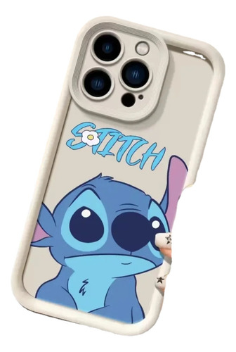 Funda De Silicona Suave Disney Stitch Para iPhone 15, 14, 13