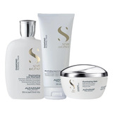  Kit 3 Produtos Alfaparf Semi Di Lino Diamond Home Care