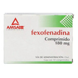 Fexofenadina 180mg Caja Con 10 Comprimidos