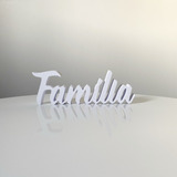 Família 3d - Objeto 3d - Palavra Decorativa