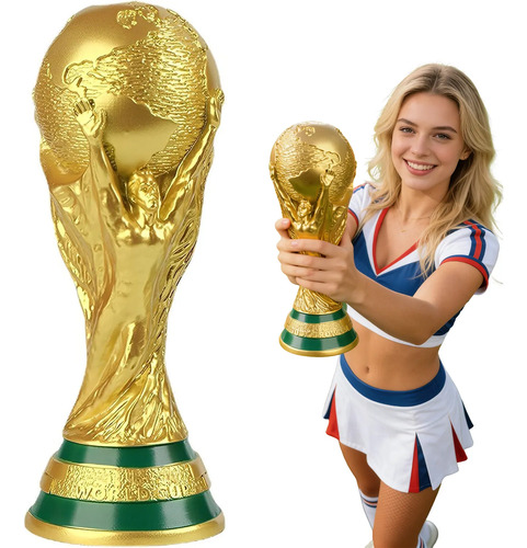 27cm Trofeo De Resina Réplica De Copa Del Mundo 2026 Dorado | Envío gratis