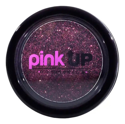 Glitter Compacto Pinkup Para Ojos Y Cuerpo, Color Burgundy