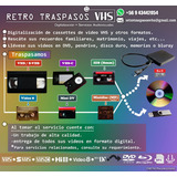 Traspaso Vhs A Dvd Pendrive Hi8 8mm Mini Dv Vhs-c Pal Audio