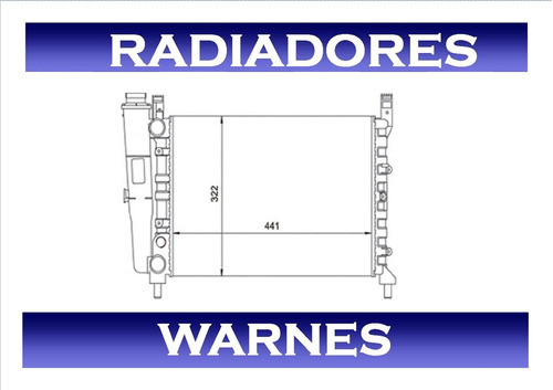 Radiador Fiat Fiorino Fire 1.3 Sin Aire 2004 2005 2006 2007 Foto 3