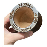 Mate Algarrobo Grabado Virola Inox Personalizada + Bombilla 