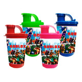 Vaso Pitillo Sorpresa Roblox X 12 Termo Fiesta Infantil