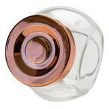 Pote Vidro Mini Baleiro Tampa 180ml Com Tampa Novicasa Cobre