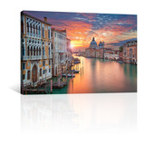 Cuadro Decorativo Lienzo Venecia Canvas Gran Canal Atardecer