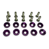 Arandelas Aluminio Moto Auto Atv Ftx 6mm M6 X10u Violeta