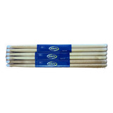 Baquetas Bateria 12 Pares Rmv 5b Punta De Nylon Natural 