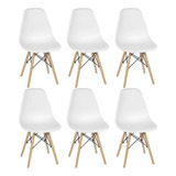 Kit 6 Sillas Eames Minimalista Cafeteria Comedor Jardin Casa