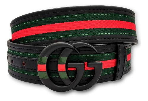 Cinturon Cinto Gucci Web Gg Rojo Y Verde Unisex