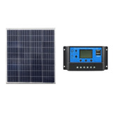 Controlador De Carga 10a+ Painel Placa Solar 50w Com Inmetro