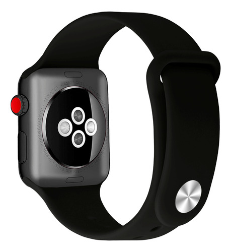 Correa Botón Compatible Iwatch Apple Watch 42/44/45mm Negro