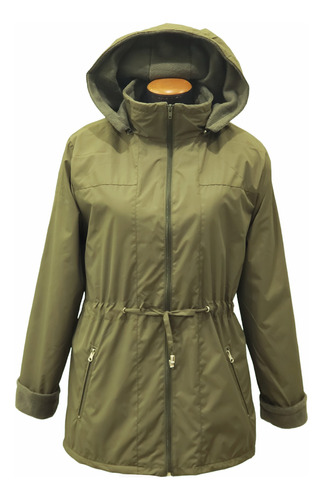 Campera Rompeviento De Mujer Forrada En Polar Talles Grandes