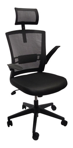 Silla De Escritorio Ads Sonnet Cc Ergonómica  Negra Con Tapizado De Mesh