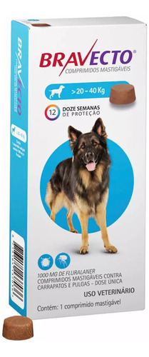 Bravecto Antipulgas De 20 A 40 Kg