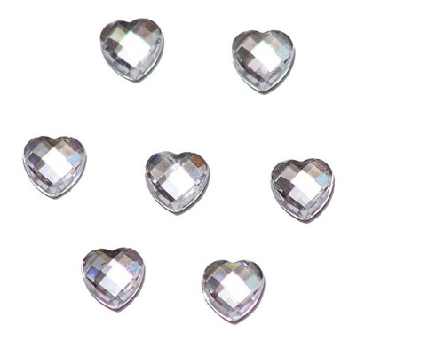 Aplique Strass Corazón 8x8mm X50 Unidades