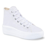 Botines Discovery Alto Pl Blanco Para Niña Croydon