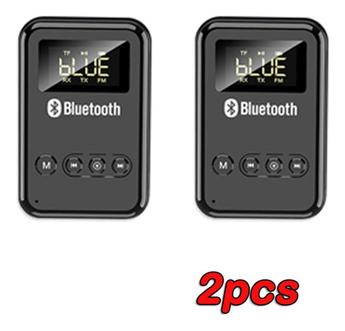 2× Transmisor Receptor Bluetooth 5.0 Rca Coaxia Óptica Aux