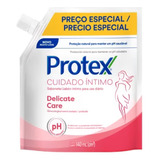 Sabonete Líquido Íntimo Cuidado Íntimo Delicate Care Em Refil 140ml Protex